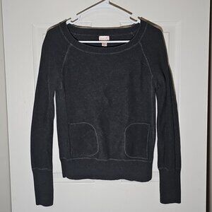 Mossimo Supply Co Sweater Cotton Gray Pockets Jr's Size XL
